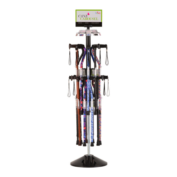 39 pc CANE CAROUSEL DISPLAY W/FOLDING