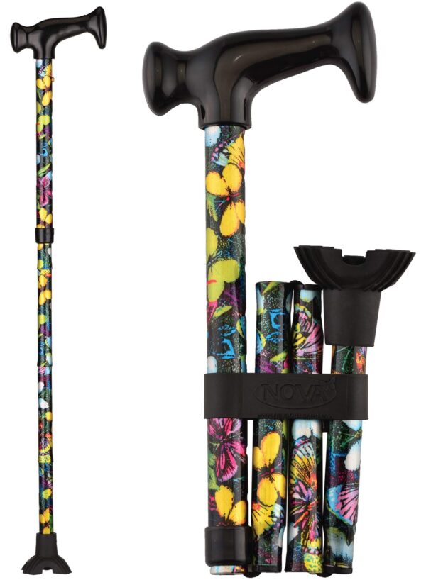 FOLDING CANE QT BUTTERFLY