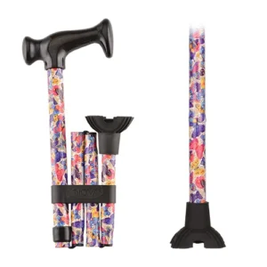 FOLDING CANE QT MUI FLOWERS