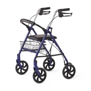 Medline Basic Steel Rollators 8" Wheels and Basket