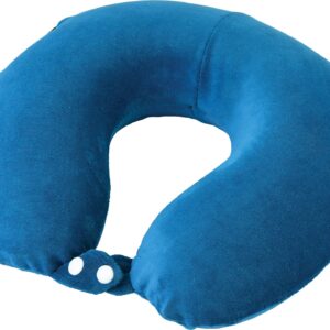 NECK PILLOW MEMOERY FOAM BLUE