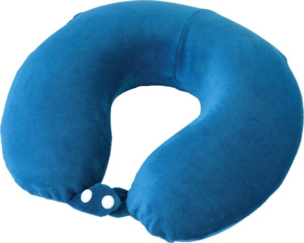 NECK PILLOW MEMOERY FOAM BLUE